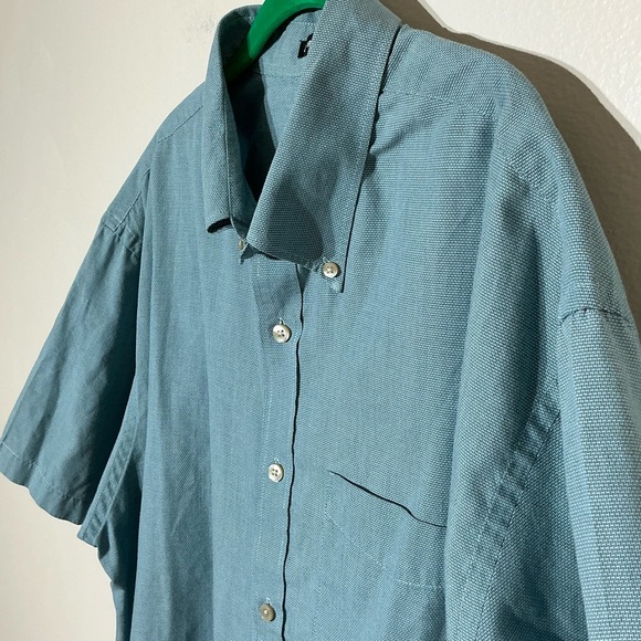 Van Heusen Teal XXL Casual Button Down Shirt - Picture 2 of 7